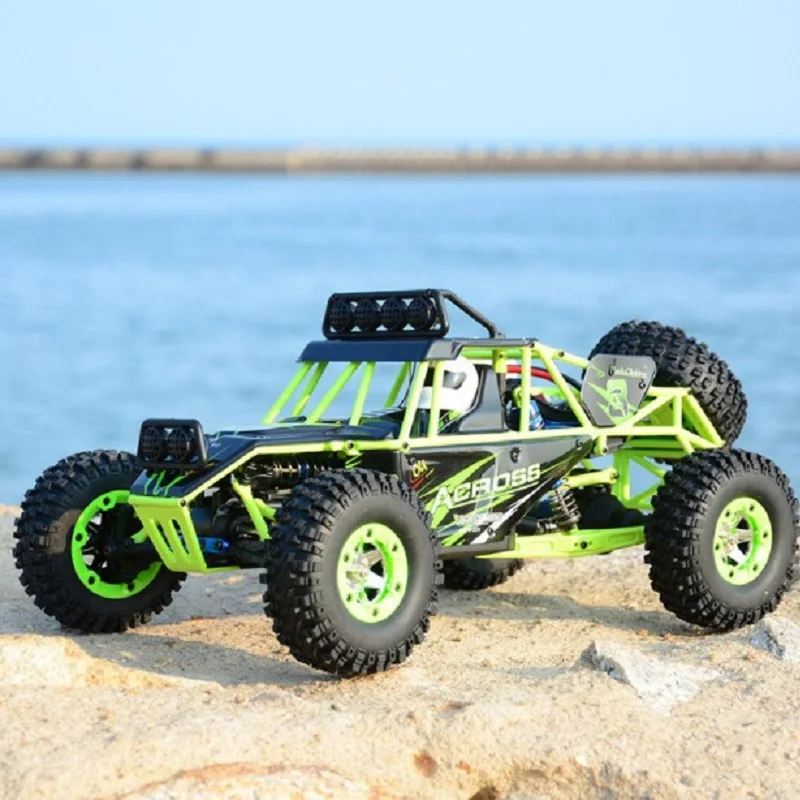 WLtoys 2.4G 12428 1/12 4WD RC Racing Car High Speed Off-Road Remote Control Alloy Climbing Truck With LED Light Toys Kids Gift 2