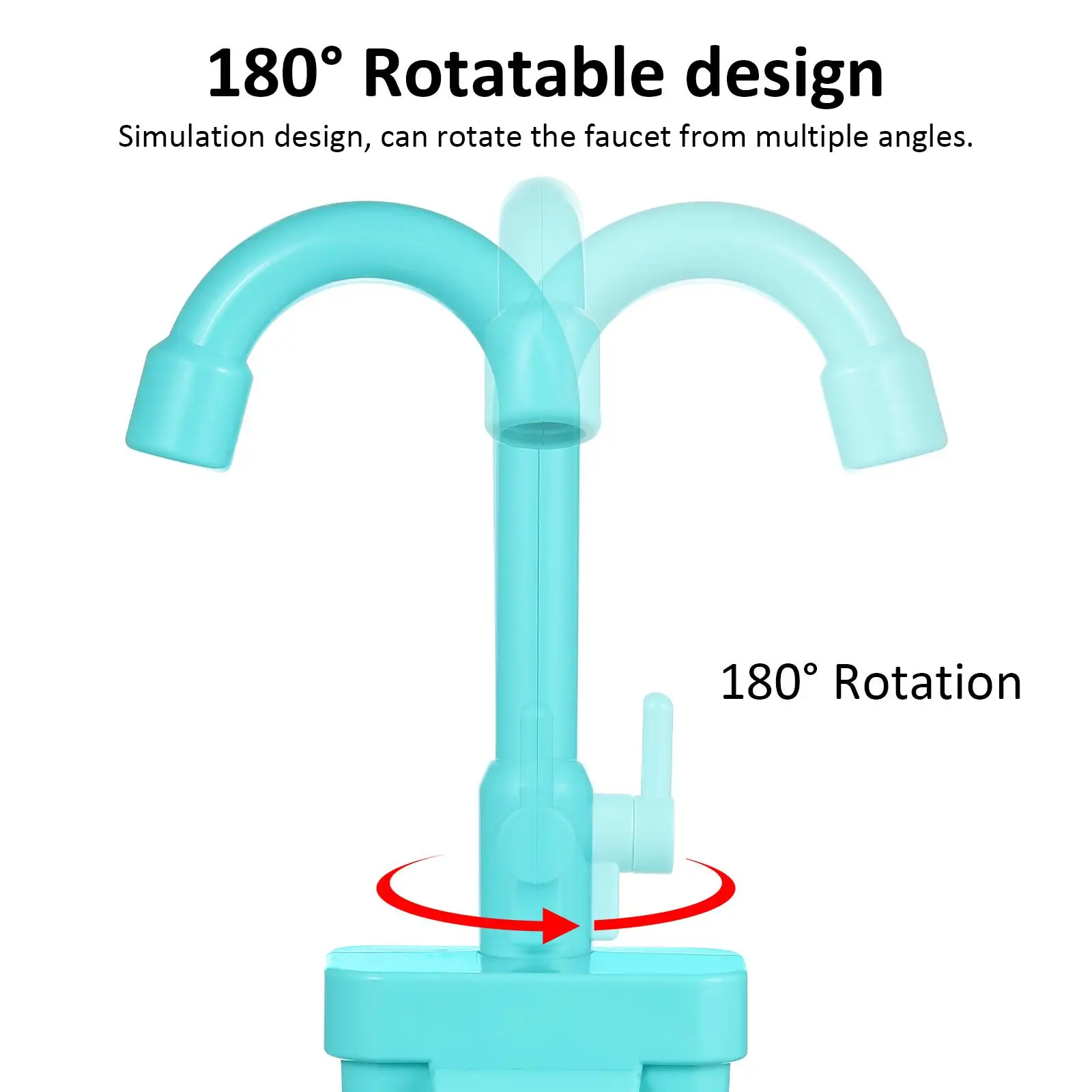Play Kitchen Faucet Dishwasher Toy Baby Toys Washing Accessory Sink with Running Water Plastic Child