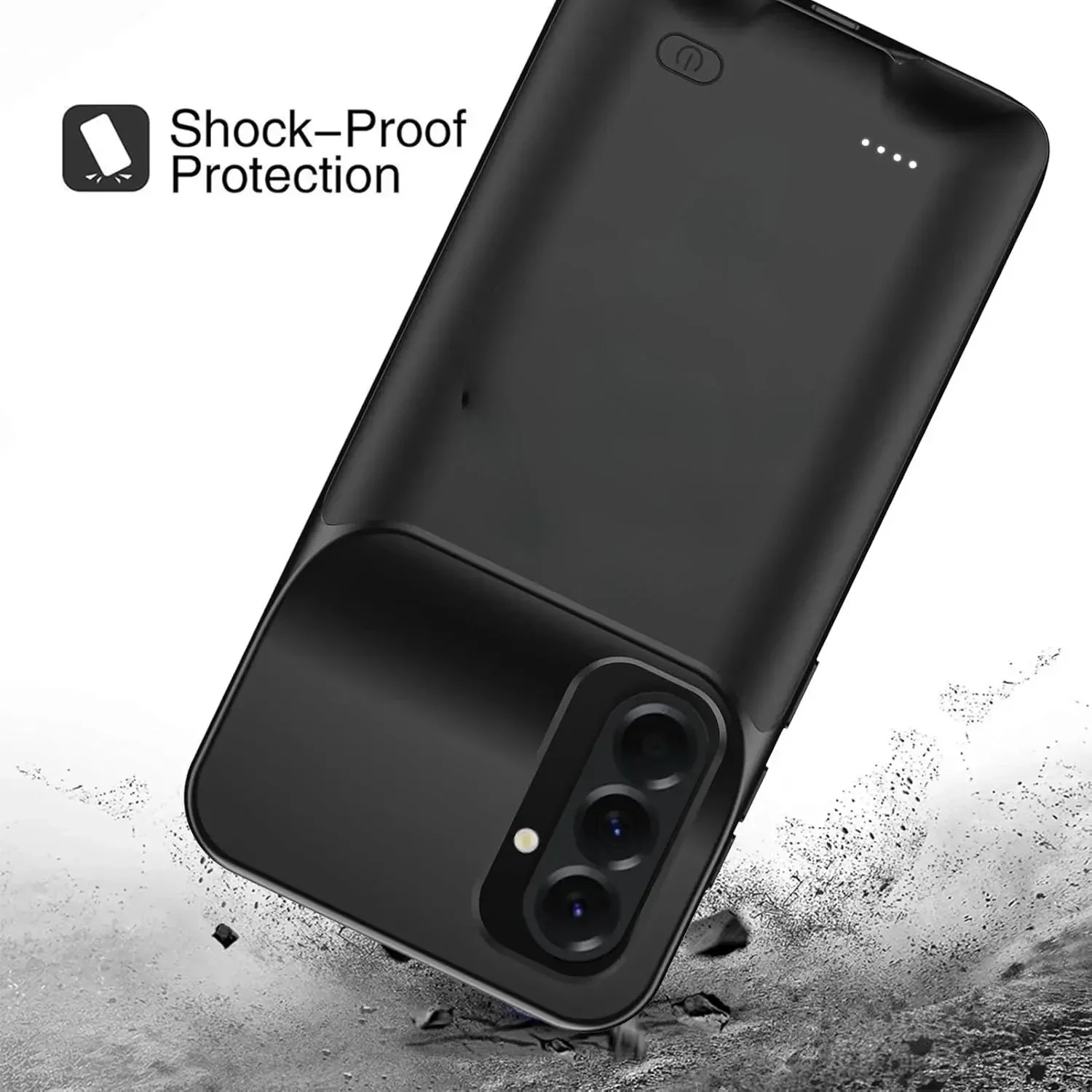 삼성 갤럭시 A15 A16 A17 A34 A35 A36 A54 A55 A56용 6000mAh 배터리 충전 케이스, 보조 배터리, 외장 배터리 충전 커버