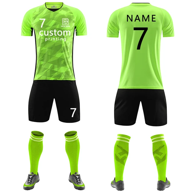 Custom Fluorescent Jerseys Online, Neon Color Football Uniforms Design -XTeamwear