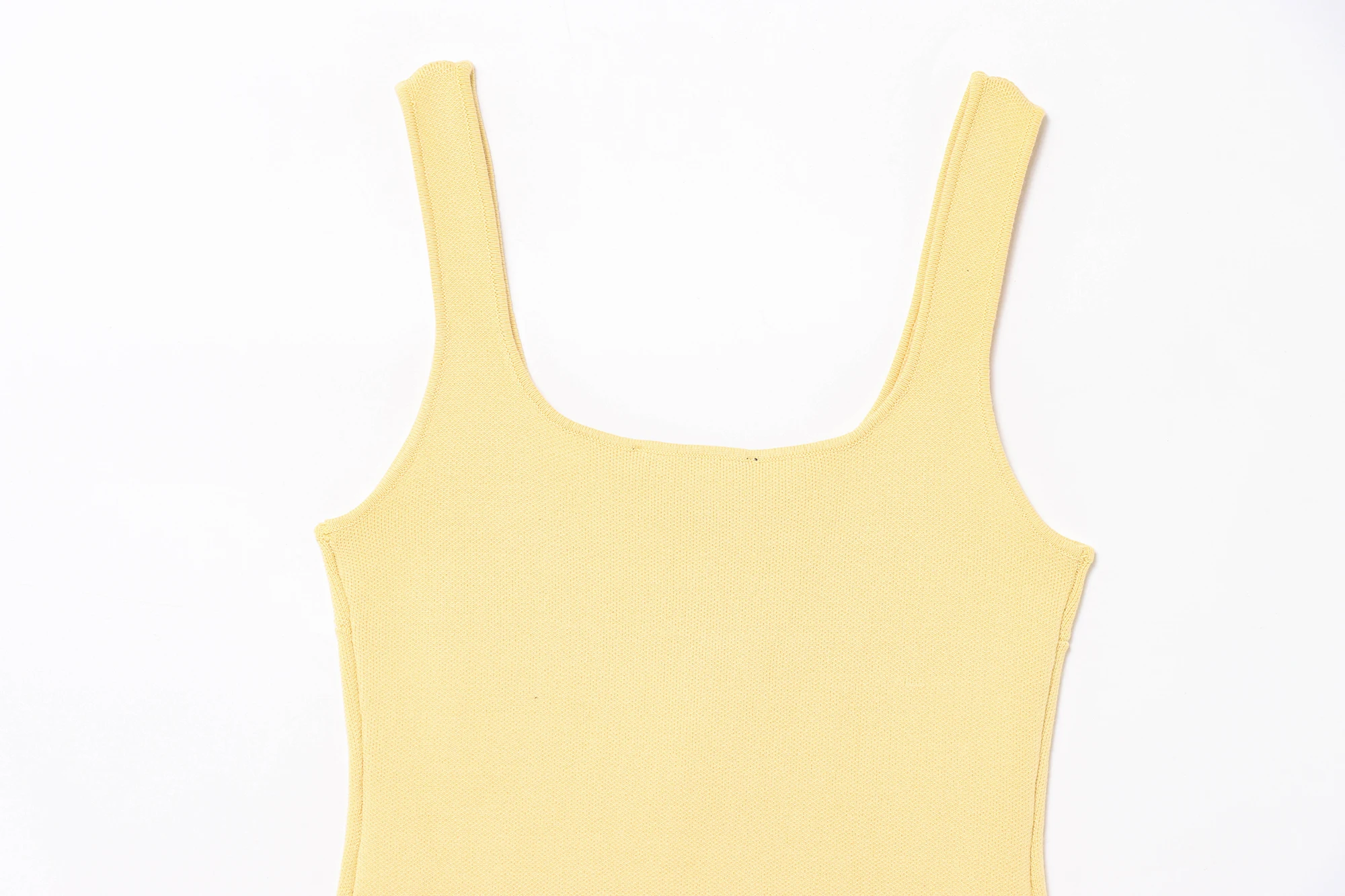 KONDALA Vintage Casual Chic Gelb Frauen Cami Tops Solide Einreiher Ärmellose Weste Mode 2025, Frühling Sommer Urlaub Tops – Detail 11