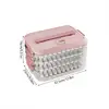 Dumpling Storage Box For Freezer 4 Layers Food Storage Containers With Lid Cookie Storage Containers With Date Timer For Kitchen 6