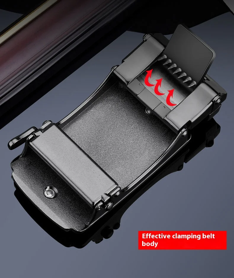 Mode herren Business Legierung Automatische Schnalle Einzigartige Männer Plaque Gürtel Schnallen für 3,5 cm Ratsche Für Leder Gürtel Zubehör – Detail 5