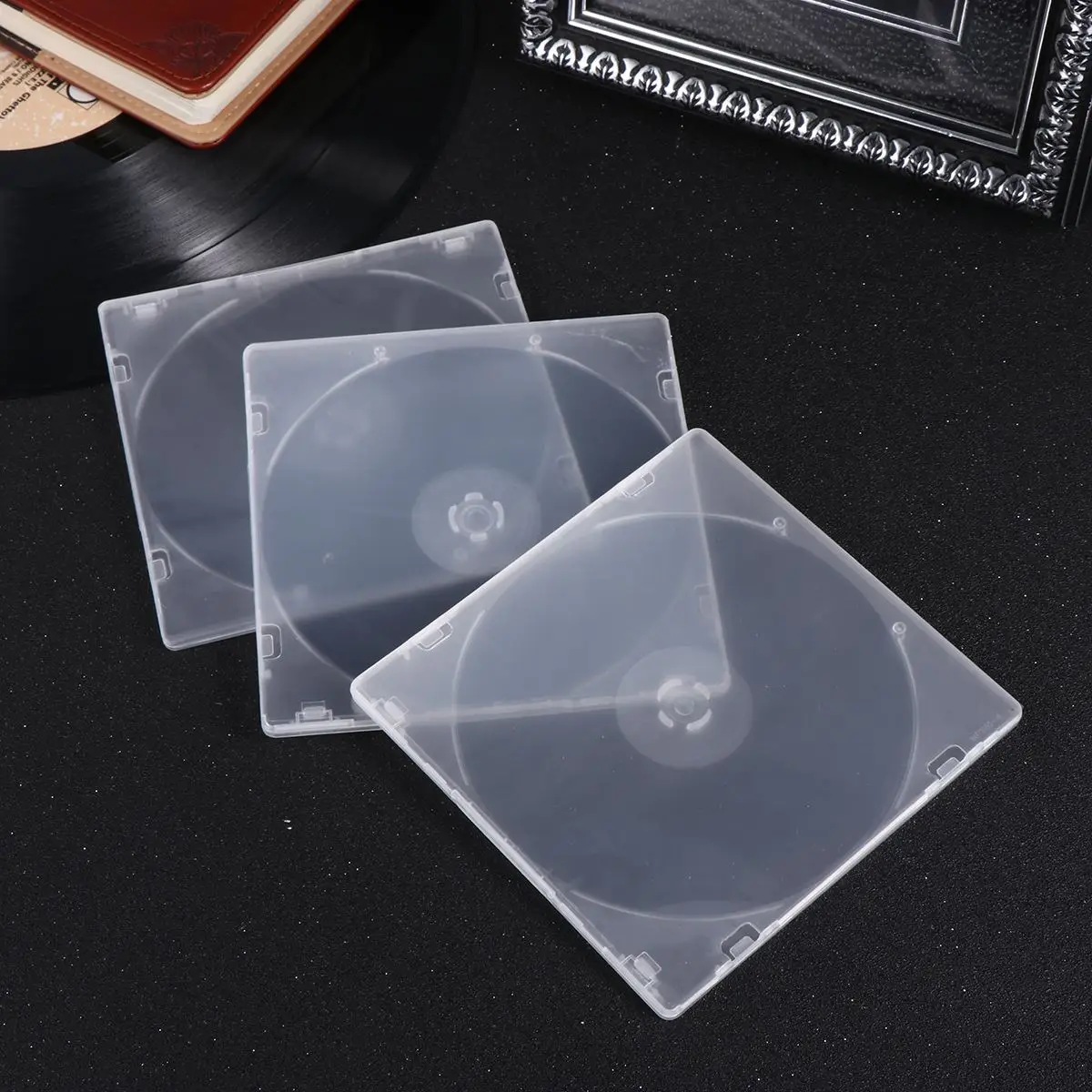 CD DVD Storage Case 12pcs Transparent Plastic DVD Case