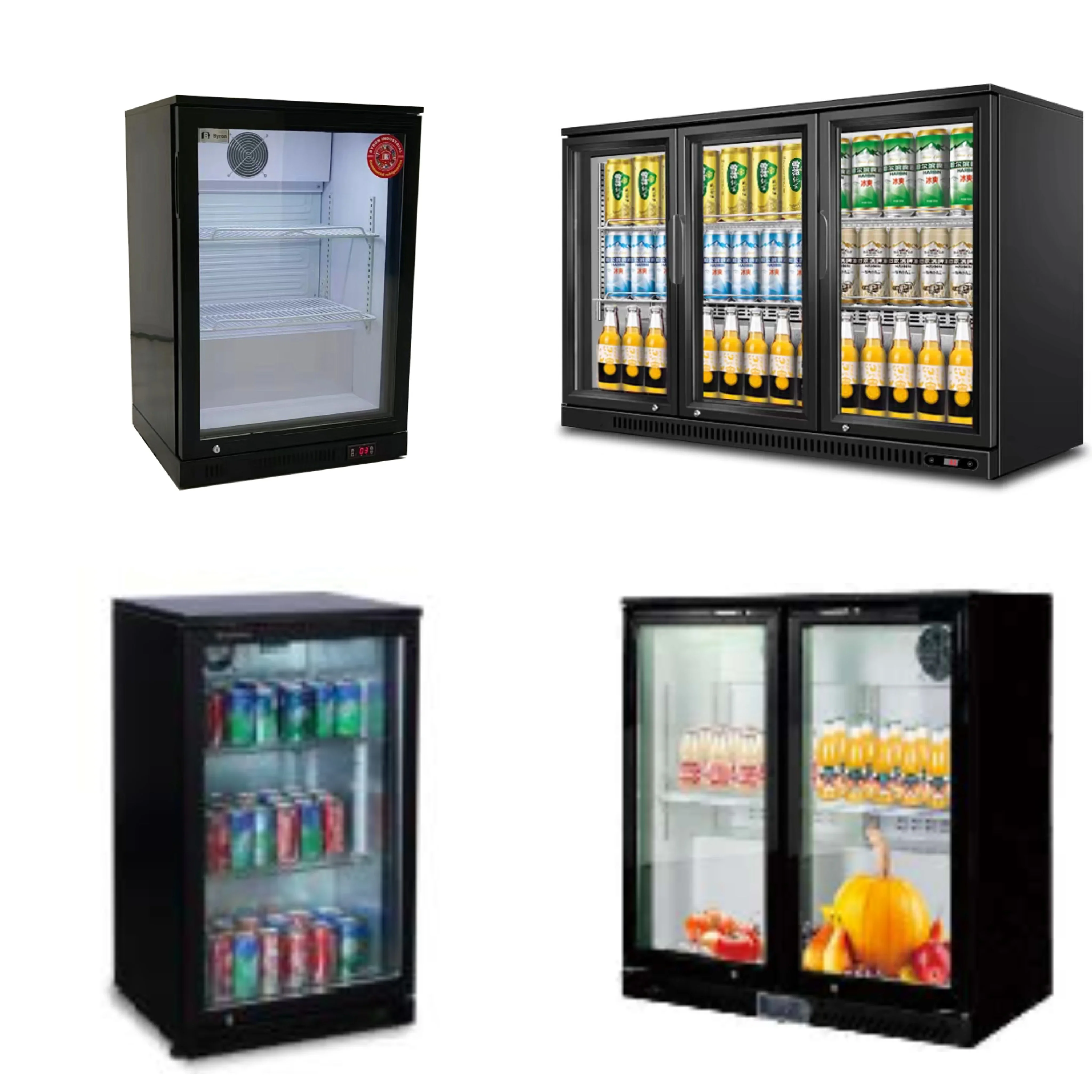 Refrigerator Hotel Mini Bar Fridge Glass Door Home Bar Glass Door Fridge Portable Mini Cooler