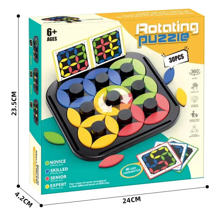 【Exclusive Discount】 Leaves Rotating Puzzle - Early Learning Interactive Game for Youngsters Table Top Puzzle Board Game Set.