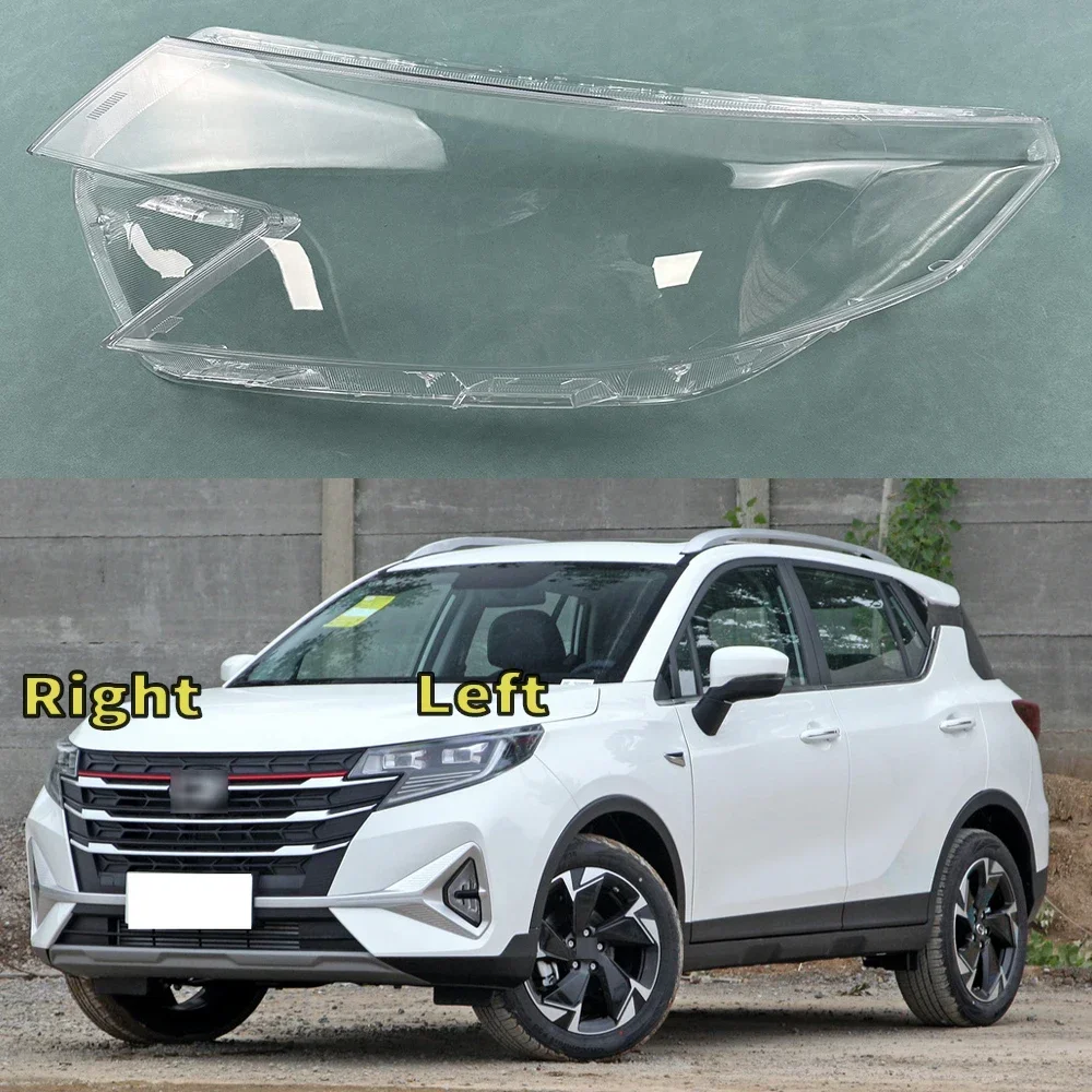 For Trumpchi GS3 2021 2022 Headlights Shell Transparent Lampshdade Headlamp Cover Lamp Shade Plexiglass Replace Original Lens