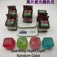 New Schylling Needoh Nice Cube Squishy Stress Toy Glow In The Dark Slow Rebound Sensory Glitter Pressure Relief For Adults gifts 4