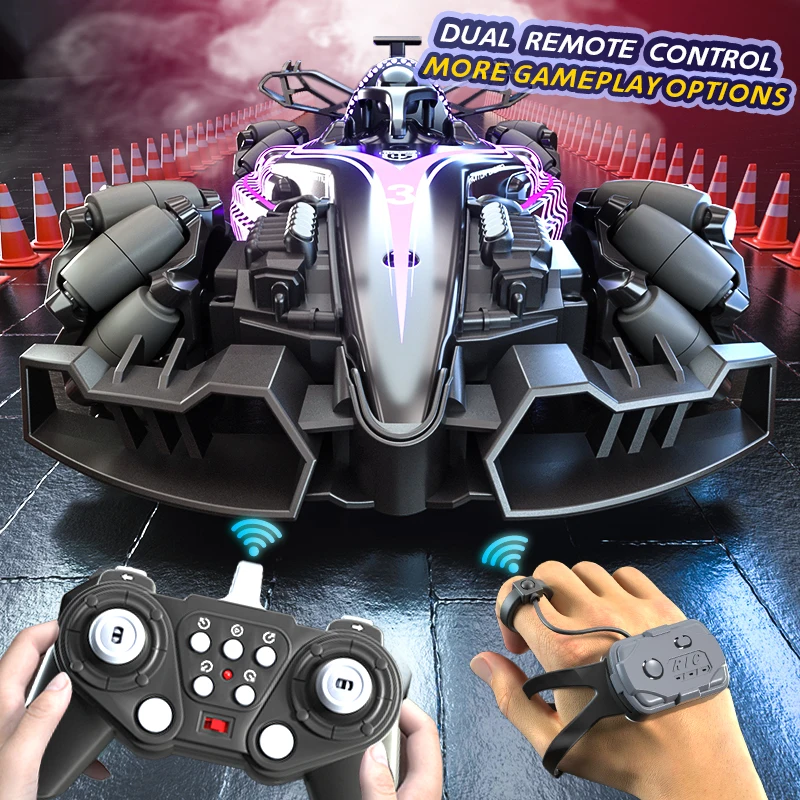 Jjrc Rc Racing Car Dual Gesture Control Stunt Spray Car Remote Control Highspeed Vehicle Children's Competitive Toy for Boys F1 4
