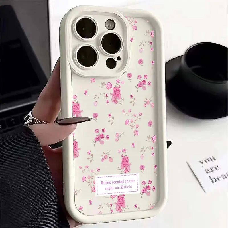 Flower Smile Matte Silicone Soft TPU Cellphone Case