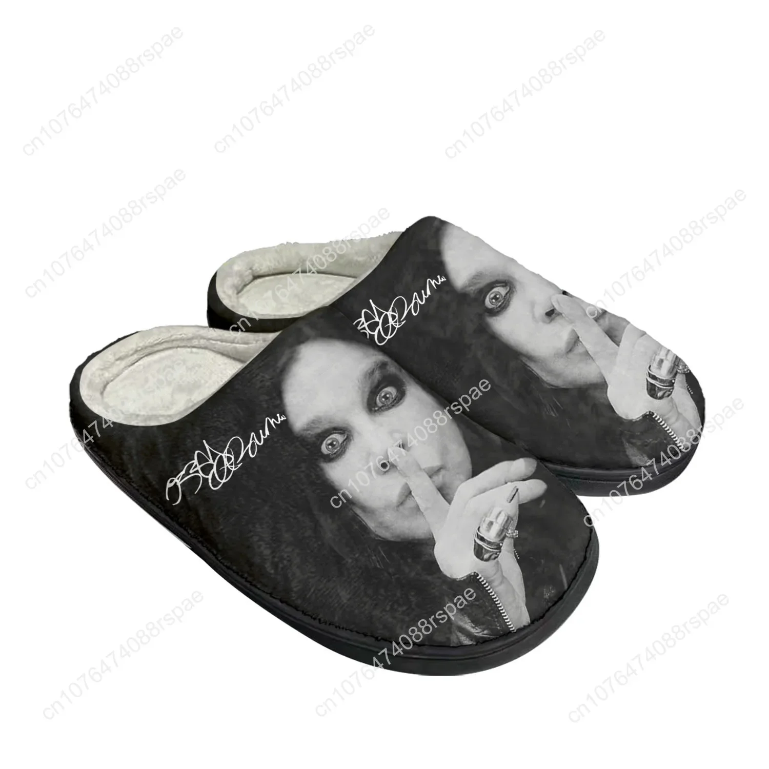 Ozzy Osbourne Metal Rock Singer Pop Home Cotton Custom Slippers Mens Womens Sandals Plush Bedroom Keep Warm Shoe Thermal Slipper