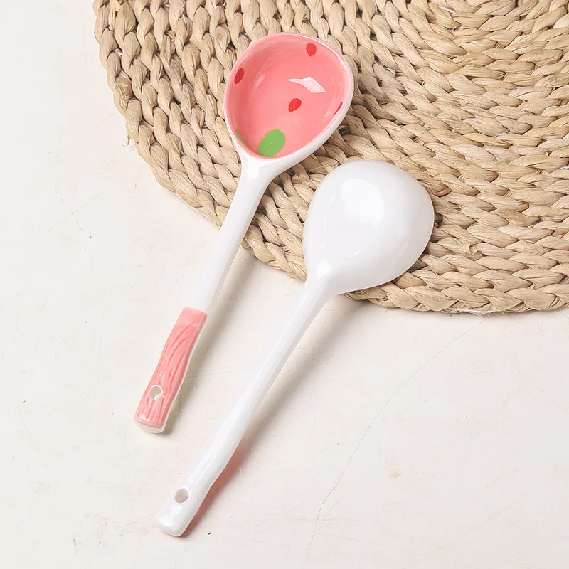 Strawberry Bowl Spoon Plate Set Decorated with High Beauty for Girl's Favorite Bowl Salad Dessert Household Tableware