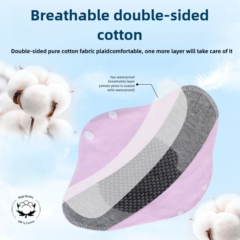 Reusable Cotton Incontinence & Period Protection Underwear Set - Washable and Absorbent Panties & Liners