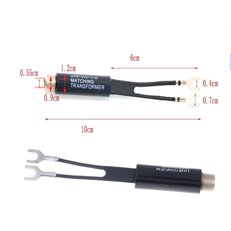 75 Ohm to 300 Ohm Matching Transformer Converter Adapter F Type Female Coax Connector Plug Jack 2/6/10/12pcs
