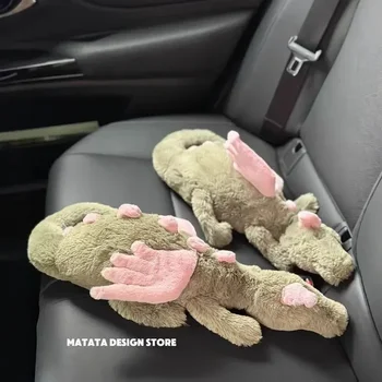66cm Jelly Cat Dragon Plush & 20cm Pink Dragon Keychain Toy Set 1