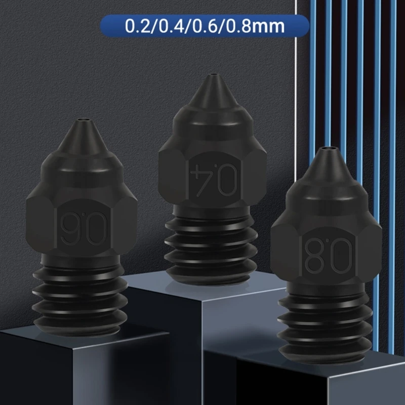 

Сопло из закаленной стали, резьба М6, сопла MK8 для CR6SE Ender3 Ender5 CR10, сопротивление высоким температурам