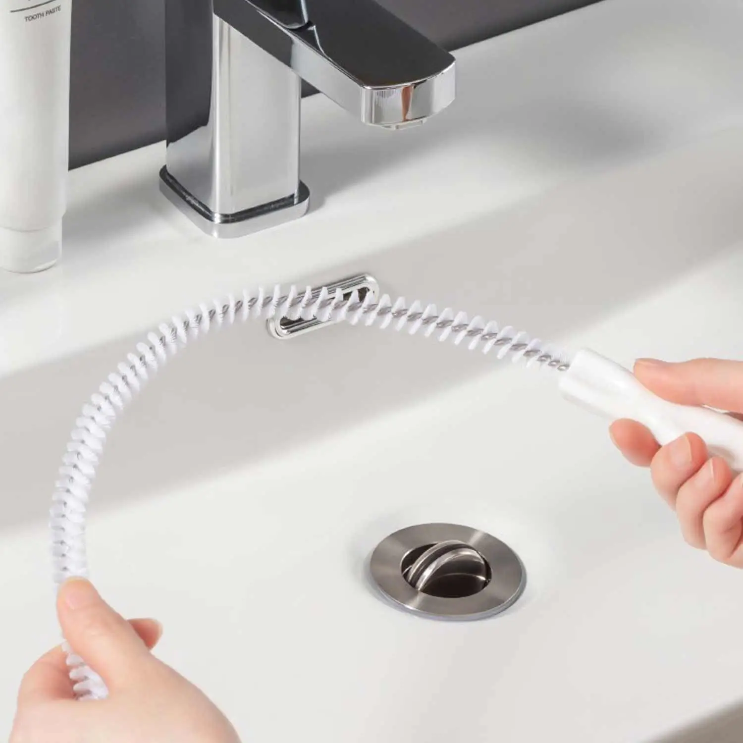 Flexible Sink Cleaning Brush Drain Pipe Dredging Cleaning Brush Reusable Drain Unblocker Brush Dredge Tool Cleaner Stick