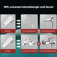 มือจับก๊อกน้ำอเนกประสงค์แบบใหม่ หนาขึ้น สีเงิน เปิดเร็ว อุปกรณ์ห้องน้ำ 2