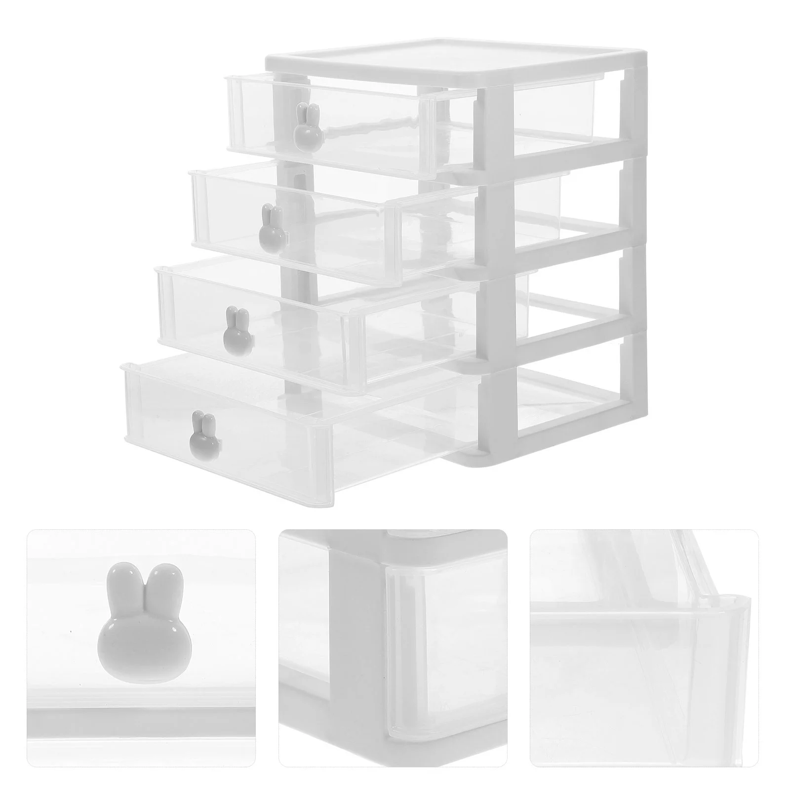 

Desktop Storage Box Plastic Organizer Makeup Drawer Tabletop Case Office Cabinet Type Multifunction