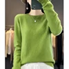 Autumn Winter 100% Merino Wool Sweater Women First Line Seamless Half-high Collar Pullover Basis Casual Cashmere Knit Solid Tops 1