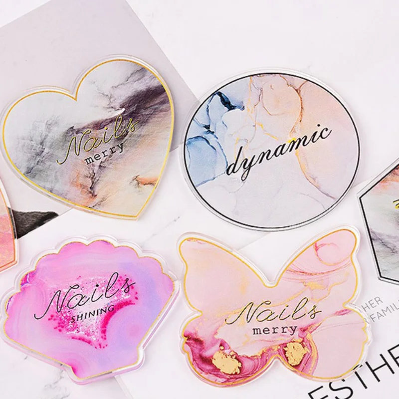 Description Picture 4 of item1 Pc Resin Stone Nail Art Acrylic Palette Display Board Nail Painting Color Mixing Palette Display Shelf Nails Art Tools