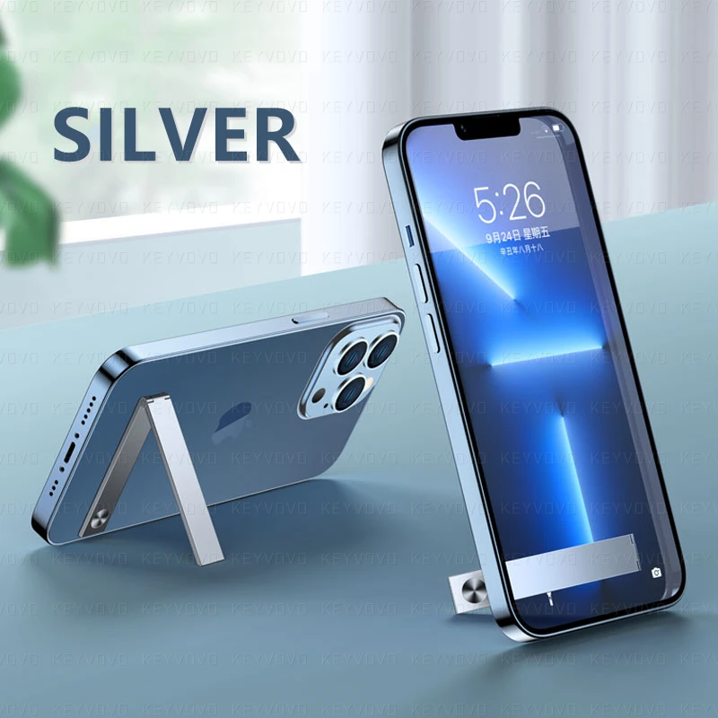 iphone charging dock Metal Phone Kickstand Vertical and Horizontal Stand Adjustable Angle Aluminum Phone Boost Holder for any Cell Phone For iPhone wireless charging stand for iphone and apple watch Holders & Stands