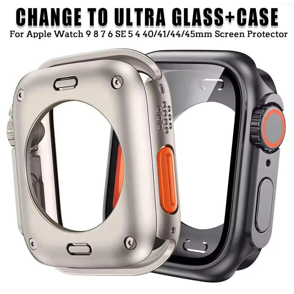 Ultra Durable Screen Protector Cover for Apple Watch - Hard PC Front & Rear Bumper Case