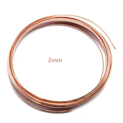 Premium Pure Copper Wire Coil - High Conductivity, Various Diameter Options (0.1mm to 5mm) (2mm  5Meterss)