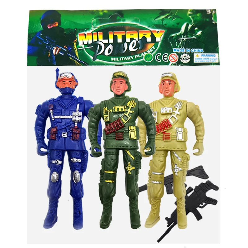 

Модель военного солдата 3 шт., военный манекен, кукла-солдат, подвижные игрушки для суставов, детские игрушки, настольные украшения