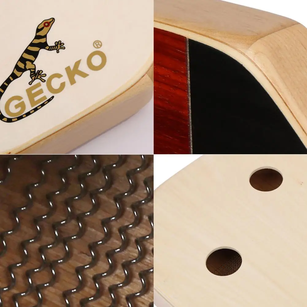 Gecko Cajon Octagonal Hand Drum 3-color Bongo Snare Double Sound Effect Portable Percussion Instrument For Travel Camping Gift
