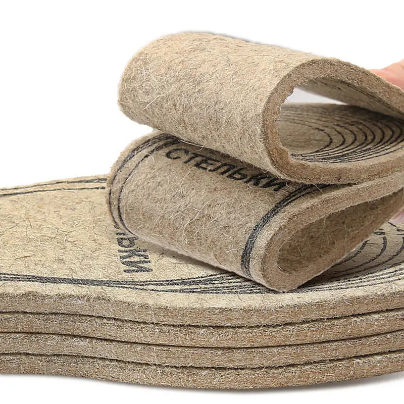 Fake Wool Felt Thermal Insoles Sweat Absorbent Breathable Boots Pad Foot Keep Warm Thicken Winter Warm Cushion 30*10.3cm 1pair