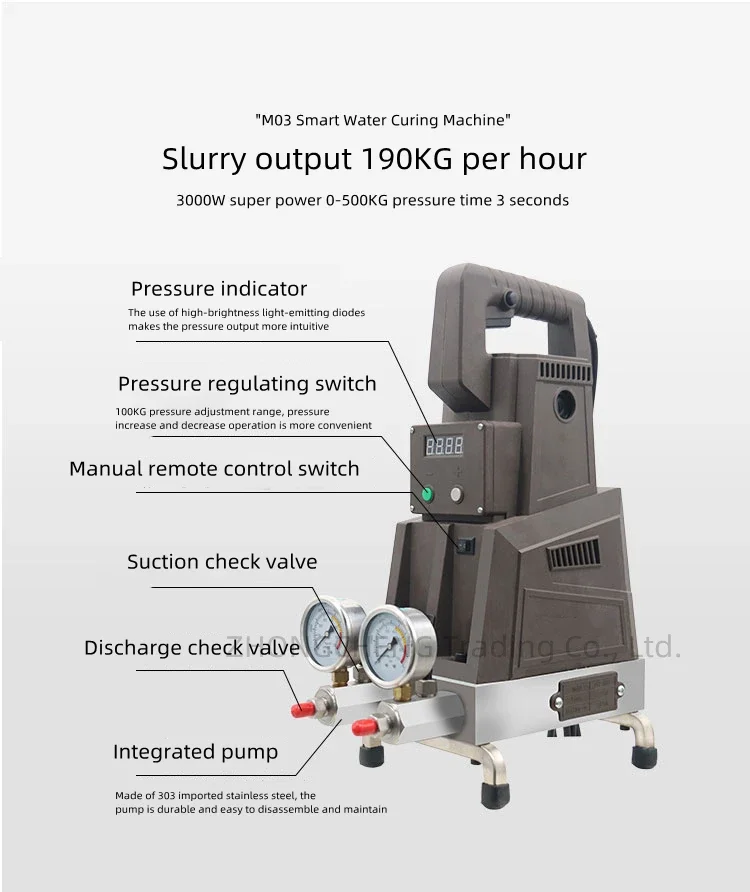 220v Electric Water Curing High Pressure Grouting Machine Two-liquid Acrylate Ma
