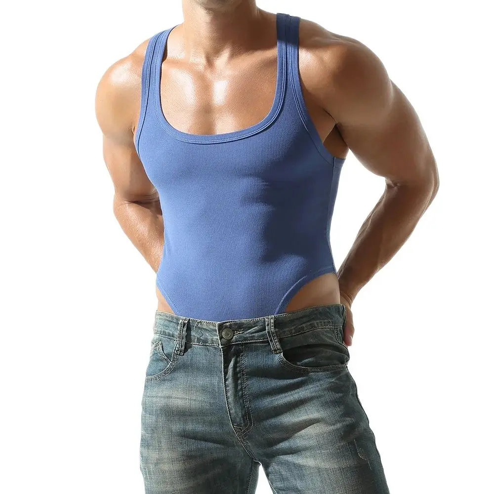 Men's Sexy Rayon Fitness Wrestling Singlet BodySuit One-Piece Jumpsuit Underwear Comfortable Breathable Compression Gym Tank Top men wrestling singlet