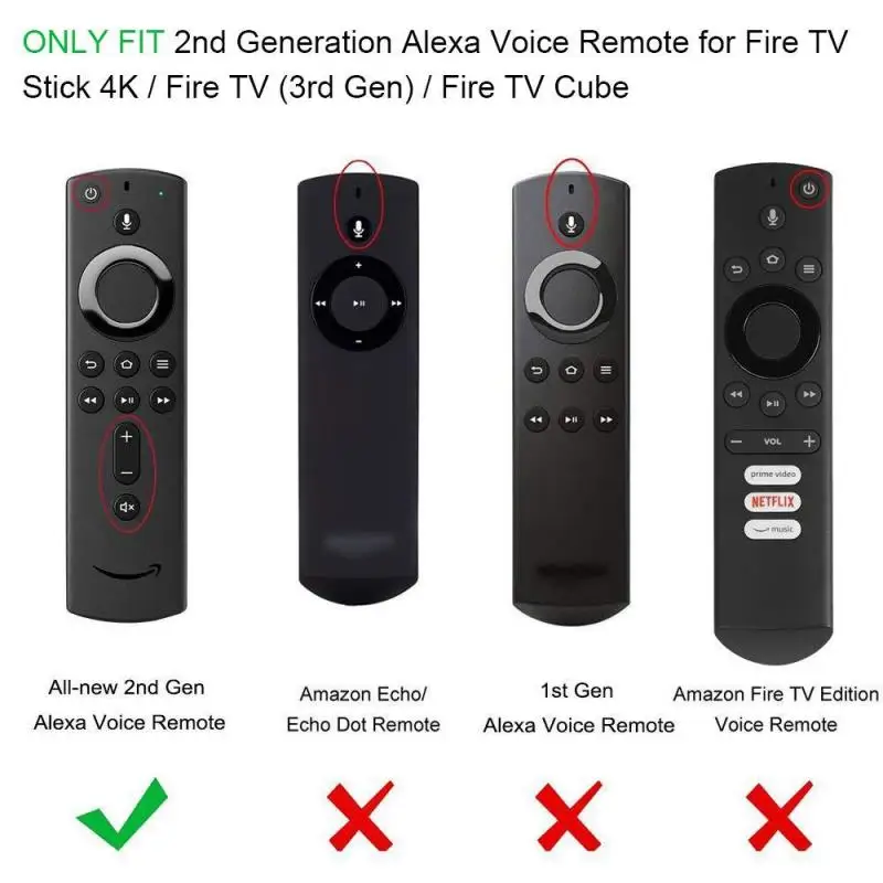 New Suitable for Fire TV Stick 4K TV Stick Remote Silicone Case Protective Cover Skin Firestick Remote Cover Glow in the Dark 6