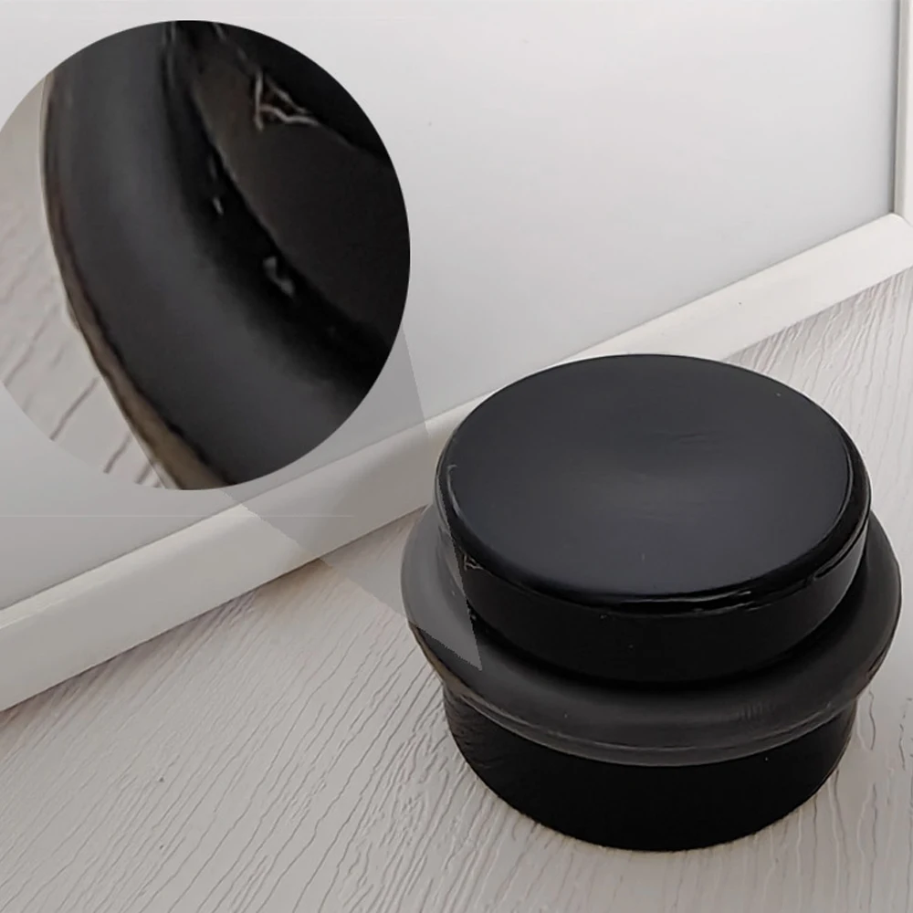 

No Punching Black Cylindrical Door Stop Acrylic Round Anti-Collision Silent Flooring Door Protect Walls And Furniture Cushion