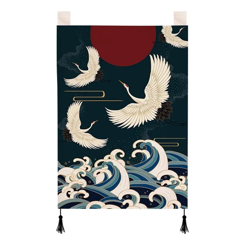 Japanese Style Small Hanging Curtain Kitchen Doorway Flag Curtain Izakaya Hanging Household Partition Curtain 4