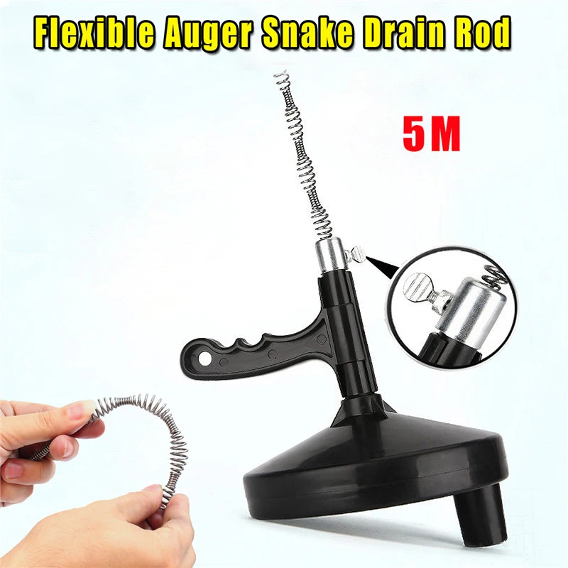 Sink Pipe Drain Cleaner Auger Plunger With 5m 7m Snake Cable Bathroom  Cleaning Dredging Tool Sewer Brush - Tool Parts - AliExpress