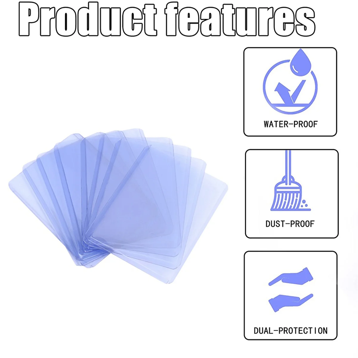 36Pcs 35PT 3 X 4 Inch Hard Card Sleeves PVC Clear Protective Sleeves Holder for Baseball/Sports/Trading/Game Card 2