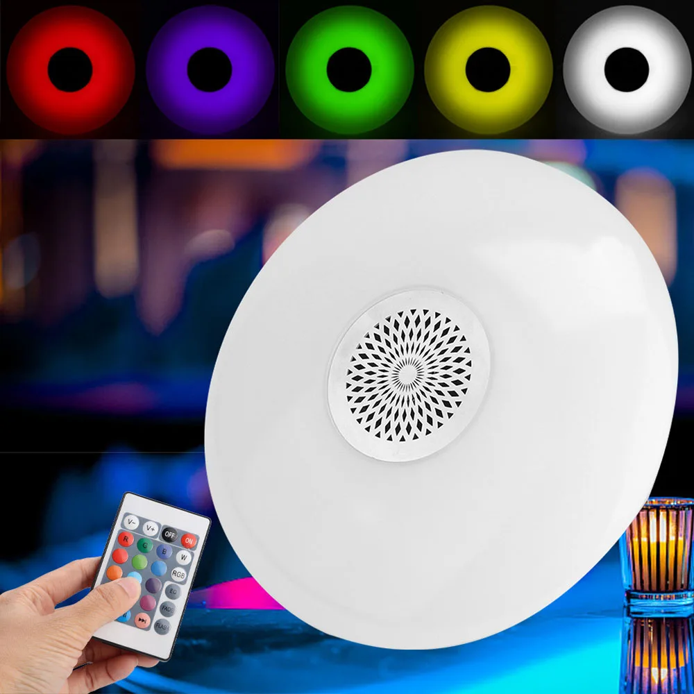 lustres de teto bluetooth luz sensor controle remoto cor mudando música lâmpadas teto bar festa lâmpadas casa