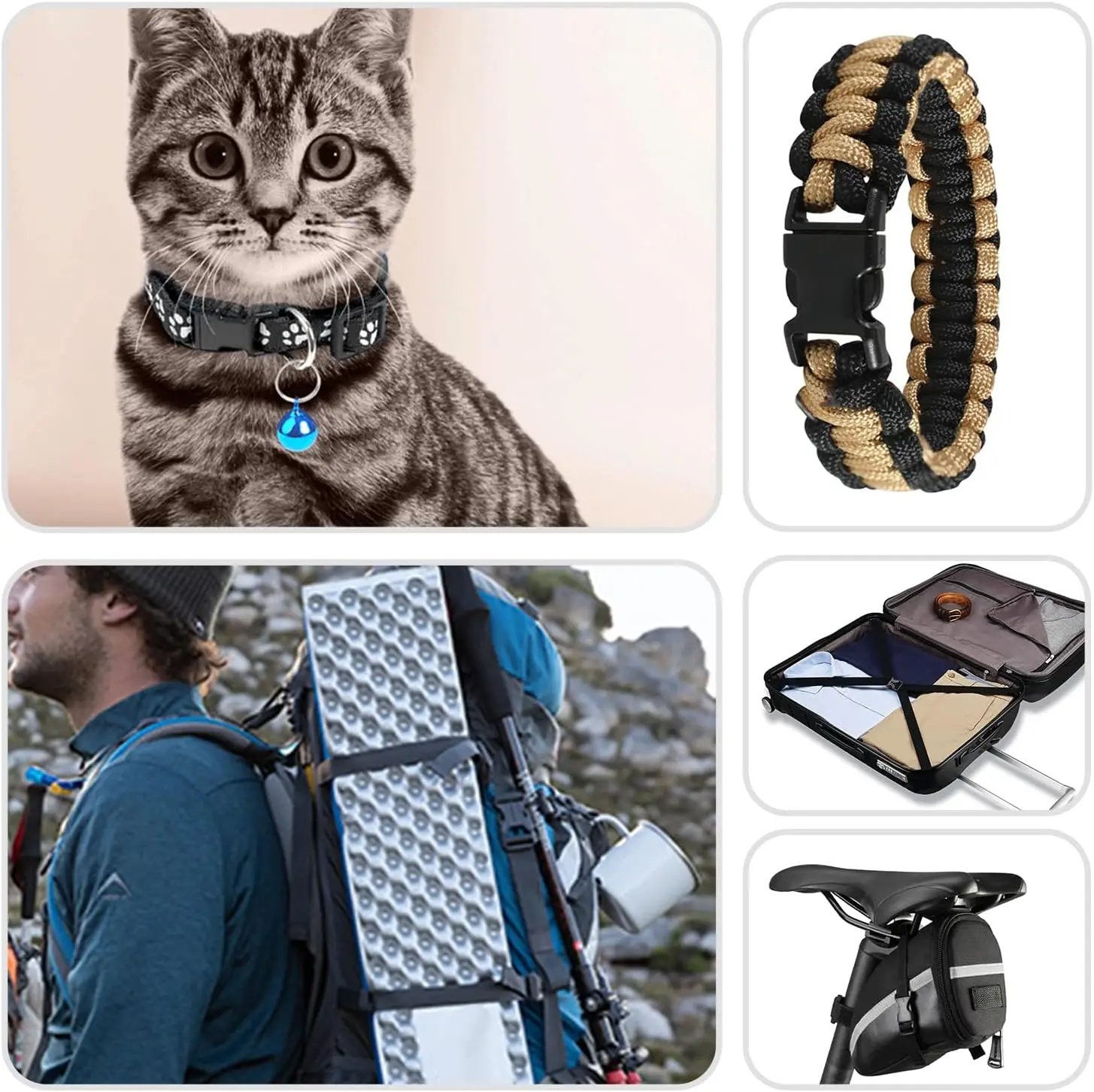 Side Release Buckles 10Pcs 10/15/20/25mm Hard Clasp Curved Paracord Bracelet Backpack Bag Pets Strap Webbing