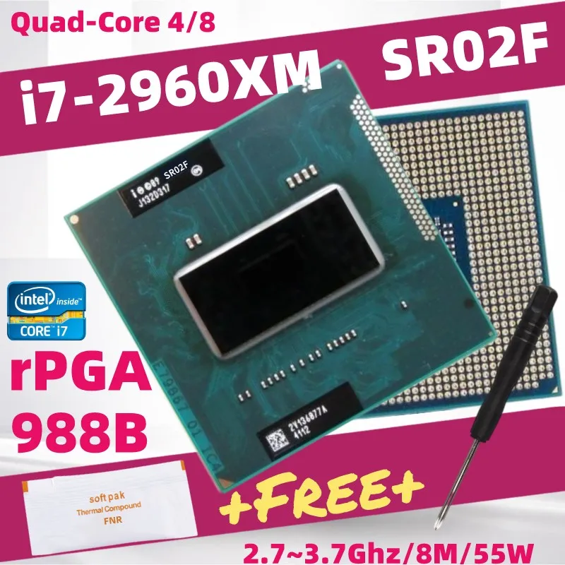 Intel Core i7-2960XM Extreme Edition 2.7GHz Quad-Core(SR02F)CPU Processor Intel Core i7-2960XM Extreme Edition 2.7GHz Quad-Core(SR02F)CPU Processor