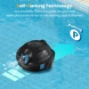 INSE Automatic Cordless Robotic Pool Cleaner,90 Mins Runtime,Self-Parking,for Flat Above/In-Ground Pool up to 65 Feet/1100 Sq.Ft 6