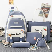 Backpack Women's Korean Fashion Checker Primary Junior High School 2