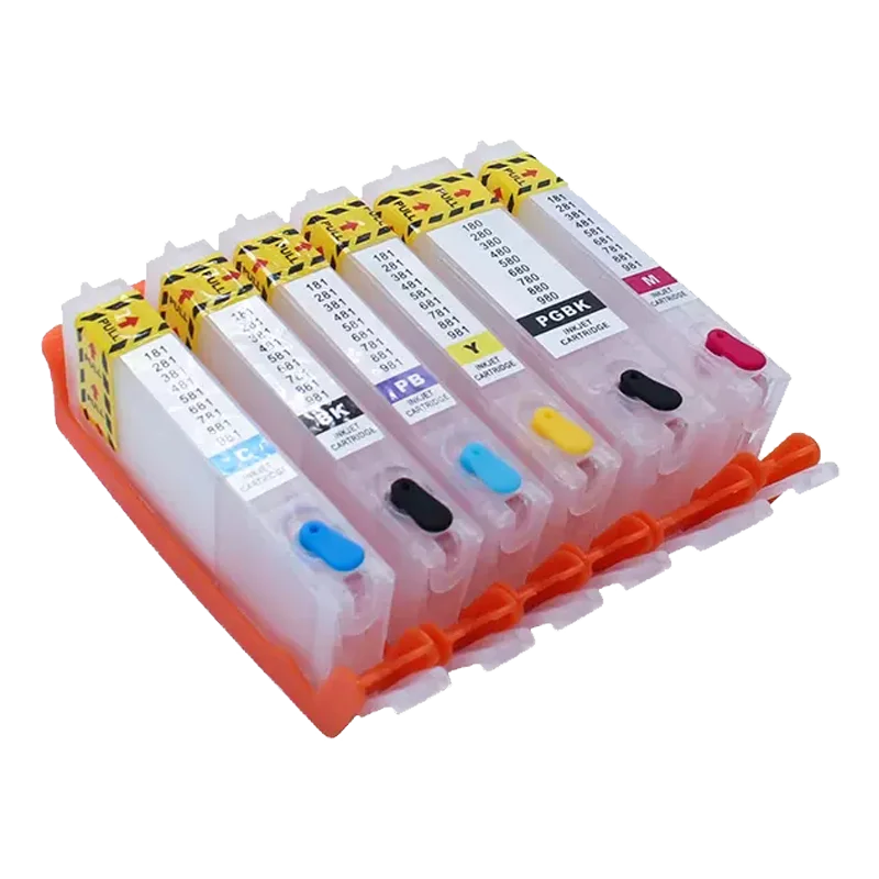 Cartucho de Tinta Vazio da Suficiência para Canon com Microplaquetas do Arc Pgi580 Cli-581 Ts6150 Ts8150 Ts9150 Tr7550 Ts8250 Ts705 Ts8350 Ts6350 Peças - Imagem 3