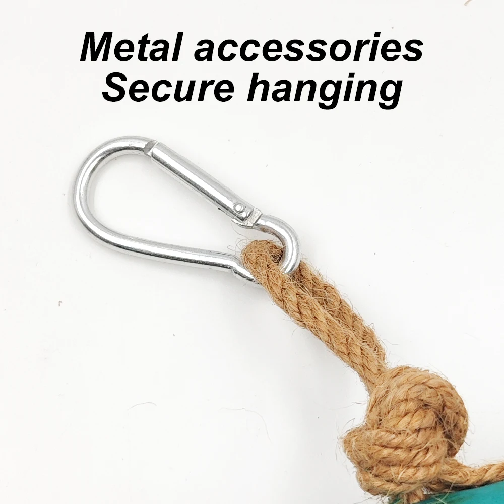 1pc Hand-made Straw Palm Leaves Bird Chew Toy Natural Bird Claw Grinding Swing Toys for Parrot Hanging Cage Pet Accessories