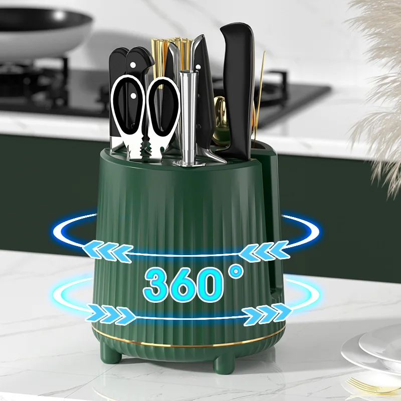 New 360 °rotation Knife Holder Stand Multifunctional Kitchen Knives
