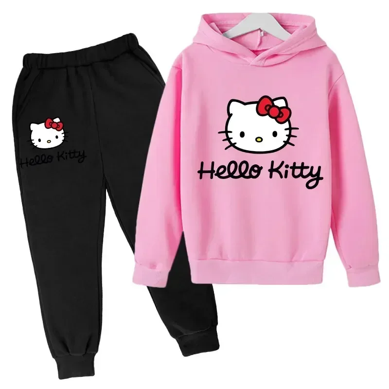 thumbnail image 1 of Conjunto de sudadera y pantalones para niño y niña, primavera y otoño, sudadera holgada, chándal, ropa para niño de 4 a 14 años, 1 of 5