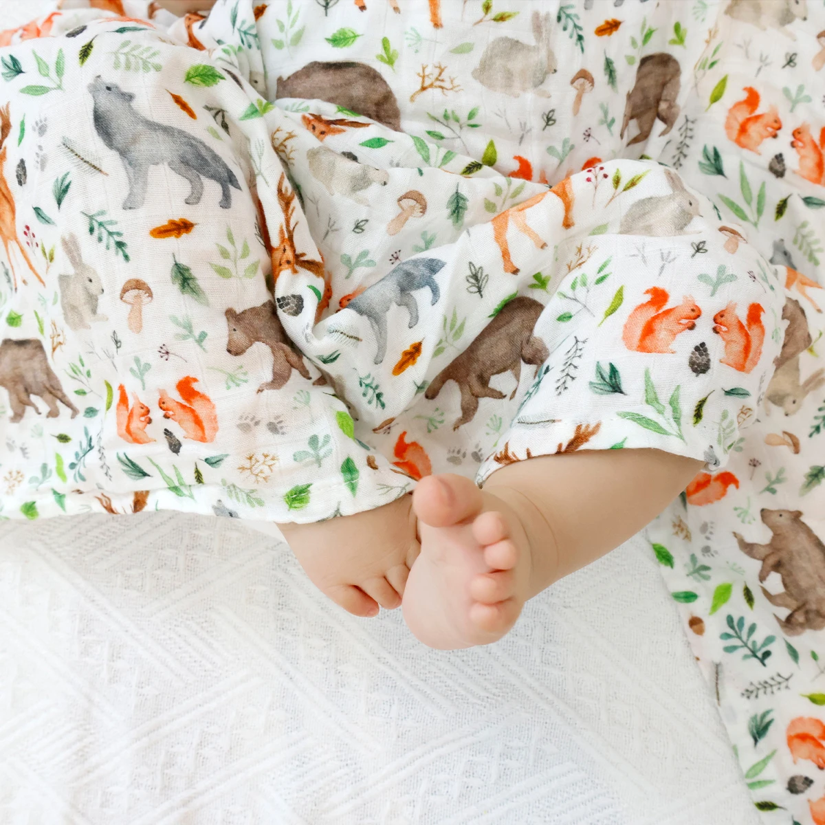 HappyFlute 1pc Bamboo Cotton Muslin Blanket Double Gauze Bath Towel Newborn Baby Blankets Big Diaper Swaddle Wrap 3