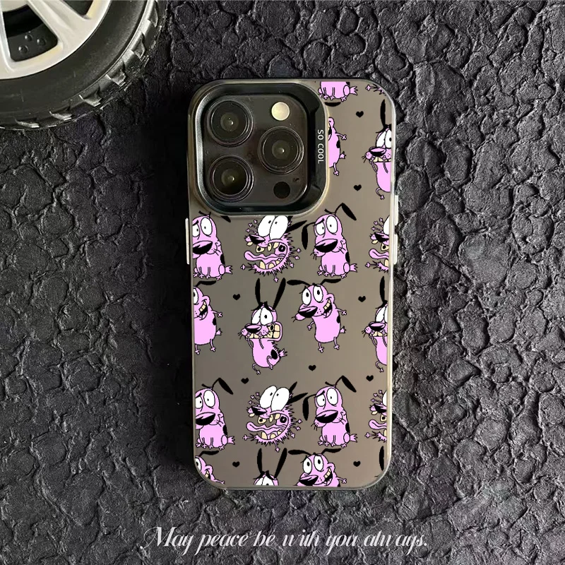 Courageous Matte Dog-Themed Phone Case
