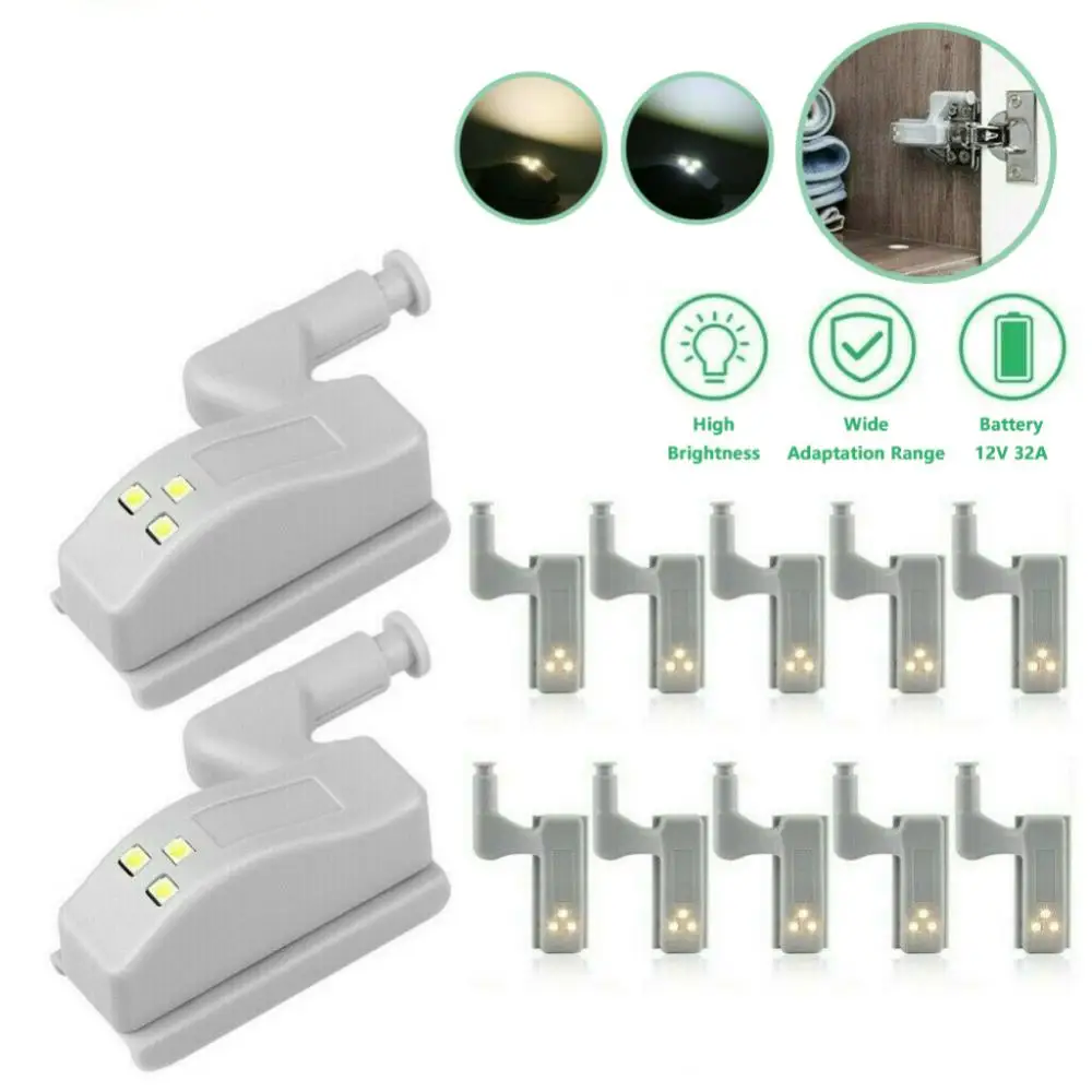 

Universal LED Inner Hinge Lamp Cabinet Induction Lights Wardrobe Cupboard Sensor Lights Bedroom Kitchen Closet Night Lamp